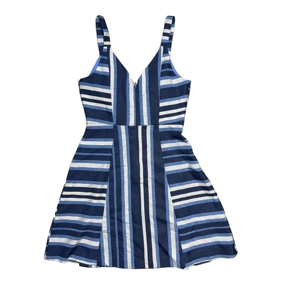 BCBGeneration Blue Striped Sleeveless Mini Dress 0 - Picture 8 of 8